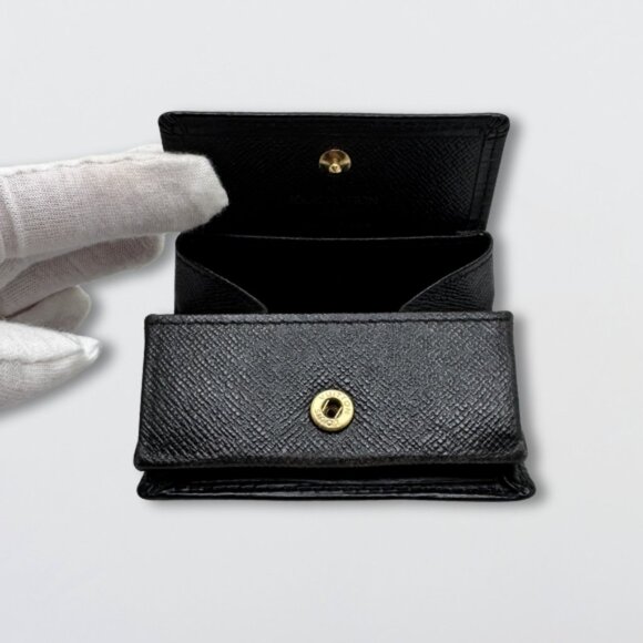 Louis Vuitton Coin Purse Epi Noir Mini Boite Box Leather Snap Closure Black OS - Picture 4 of 17